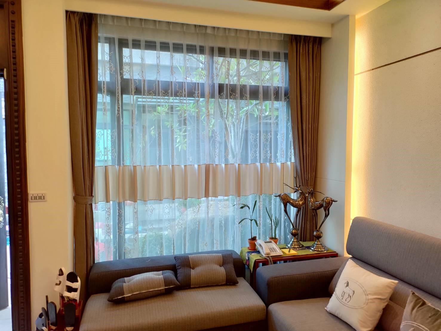 台中一布一紗窗簾訂做 – 夏悅窗飾工廠直營雙層窗簾